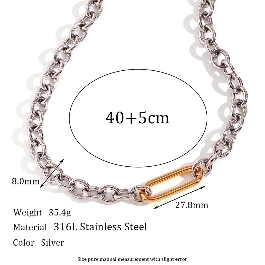 Classic Style Oval Necklace